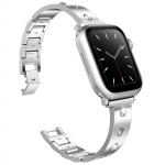 Teemantmetallsihiga k&auml;ev&otilde;ru Apple Watch Ultra 49mm jaoks, 38/40mm 42mm 44mm Iwatch seeriatele 9 8 7 6 SE 5, 41mm 45mm k&auml;ev&otilde;ru naistele 42mm 44mm 45mm 49mm