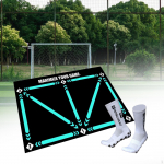Jalgpall Footstep Treeningmatt Tilgutamine Vaikne Spordi Abi Libisemisvastased Rekvisiidid without ball