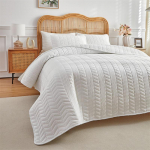 3tk komplekt tepitud voodikate, &uuml;hev&auml;rviline pehme hingav voodilina, 230*230cm+2tk padjap&uuml;&uuml;r 51*66cm 3pcs set 230x230cm valge