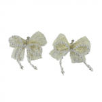 Elegantne Pearl Bowknot kinga kaunistus kott ripats pits vibud kinga pandla ornament ehete valmistamiseks v&otilde;tmehoidja tarvik 1