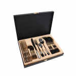 Roostevabast terasest lauan&otilde;ude 24-osaline komplekt, nelja p&otilde;hiosaga steiki noa, kahvli ja lusikaga kinkekomplekt