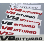 Kroomitud V8 BITURBO V8BITURBO T&auml;hed Auto Poritiiva M&auml;rgid Embleemid Kleebis V8 BITURBO h&otilde;be