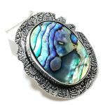 Abalone Shell Gemstone 925 Sterling Silver Jewelry Gift Pendant 1.73 c2t95