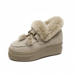 Talvised naiste ehtsast nahast kingad, platvormi k&otilde;rgust suurendav sisetald, mitmek&uuml;lgsed libisemiskindlad soojad lumesaapad 34