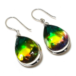 Bi-Color Tourmaline Gemstone 925 Sterling Silver Gift Jewelry Earring 1.77 d1w40