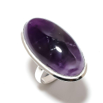 Amethyst Gemstone Handmade 925 Sterling Silver Gift Jewelry Ring Size 7 d9z44