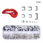 12-pesaline hambaehted teemantkaunistus DIY t&ouml;&ouml;riistad erinevad kujundid v&auml;rv hambaehted proteeside akr&uuml;&uuml;lhambaravi jaoks as the picture