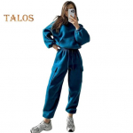 2 tk/komplekt naiste top p&uuml;kste komplekt kapuutsiga pikkade varrukatega elastne mansett kapuuts Pingutusn&ouml;&ouml;r veniv k&otilde;rge v&ouml;&ouml;kohaga pahkluu rihmaga p&uuml;ksid Sport Fitnessi dressid L pruun