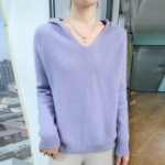 Naiste ka&scaron;miirist sviiter Qinghe ka&scaron;miir 30% ka&scaron;miir 70% vill s&uuml;gis-talvine ka&scaron;miir pullover pehme ja soe XL lilla