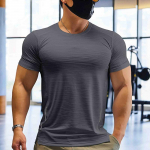 Lihastreening Kompressioon T-s&auml;rk Mees Jooksev Dry Fit Tee Lihtne V&auml;rv Plus Size J&otilde;usaal Meeste T-s&auml;rgid Sport Meeste Topid Pusa XS hall v&auml;rv