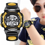 Lastekellad Digitaalne spordik&auml;ekell lastele Poistele T&uuml;drukutele Silikoonrihm Veekindel mood Lihtne suur numbrikell