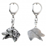 Dalmatian, Carriage Dog, Spotted Coach Dog - Silver-plated key ring with dog, handbag decoration, backpack pendant by Art-Dog brand