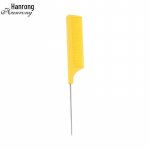 K&otilde;rge temperatuurikindel juuksekamm terasest n&otilde;elaotsaga - ideaalne fotostuudiotele ja populaarne Amazonis! Steel needle comb 21cm kollane