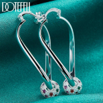 925 H&otilde;be Elegantne Kihlas&otilde;rmus V&auml;rvilised &Otilde;ilsad Ilusad Perforeeritud K&otilde;rvar&otilde;ngad Mood Pulmaehted 20mm*45mm