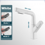 H&otilde;bedane must valamusegisti Vannitoa v&auml;ljat&otilde;mmatav t&otilde;stetav segisti kraan Kuum k&uuml;lm vesi 360&deg; T&otilde;ste &uuml;les ja alla Vannitoa k&ouml;&ouml;givalamu kraan BLACK