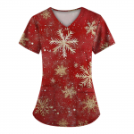 Naiste moeprindiga l&uuml;hikeste varrukatega V-kaelusmustriga topsid Taskuga t&ouml;&ouml; T-s&auml;rgid S veini