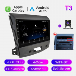 Autoraadio Android Auto Carplay Mitsubishi Outlander XL 2007-2012 Multimeediumipleieri peakomplekt Stereo GPS Navigatsioon BT WIFI 2+32GB 2+32GB,A