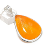 Looduslikust L&auml;&auml;nemere merevaigust v&auml;&auml;riskivist 925 sterlingh&otilde;bedast ehtes&otilde;rmus, suurus 5,8 M2c49