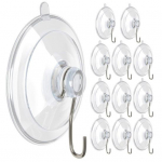 12 tk Eemaldatavad iminapa konksud l&auml;bipaistvad mitme pinnaga iminapa konks K&ouml;&ouml;k Vannituba Du&scaron;ikonks 6 cm