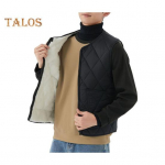 Alumine vest V-kaelusega varrukateta t&otilde;mblukuga plekist taskutega mantel &Uuml;hev&auml;rviline rombikujuline sametvooder Vest jakk M must