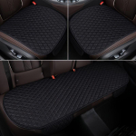 K&otilde;ikide hooaegade libisemiskindlad linasest autoistmekatted - 3/5/11 tk komplekt seljatoega, Olulised auto siseaksessuaarid, T&auml;iuslik p&uuml;hadekingitus 3 Pcs/Set must