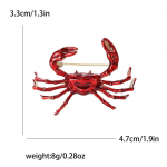 Moesulamist emailiga krabi pross, armas naiste &uuml;likond, s&auml;rk, korsa, kaunistustega pin