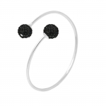 LOVA LOLA VAN DER KEEN - Bracelet Jonc - Joaillerie Prestige - V&eacute;ritable Cristal - Argent Massif 925 Milli&egrave;mes - Bijou Femme