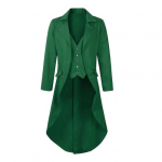 Meeste gooti frakk rev, pikkade varrukatega &uuml;herealine v&otilde;lts kaheosaline &uuml;likonnamantel taskutega sajandi keskpaiga &uuml;likonna jope M helepruun v&auml;rv