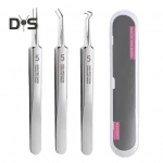 Mustpeade eemaldaja pintsetid roostevabast terasest akne t&ouml;&ouml;riist libisemiskindla k&auml;epidemega Mustpeade ja akne komplekt terve naha jaoks. Lihtne kaasas kanda Professionaalne n&auml;ohoolduskohver 1 Set