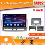 GPS-navigatsioon IPS-puuteekraan Seat Ibiza 2012-2015 jaoks Android Auto Raadio Automeedia Video M&auml;ngija 5G WIFI BT 2din DVD 4 core 1GB+32GB carplay