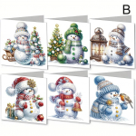 Uus j&otilde;ulu&otilde;nnitluskaart isetehtud teemanttikandite seeria &otilde;nnistuskink t&auml;nukaart Exq V2V2 Snowman-6pcs