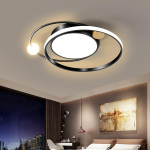 Moodsad LED elutoa laevalgustid Magamistoa K&ouml;&ouml;gi S&ouml;&ouml;gitoa Dekoratsioon Lamp L&uuml;hter Skandinaavia Siseruumide Kodu Diameter -50cm must