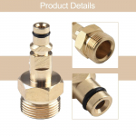 1 tk &Uuml;hendus Aia elektrit&ouml;&ouml;riistad Adapteri osad M22 Survepesuri Kiir&uuml;hendus Pistik Nippel Tahke messingist vooliku adapter CHINA