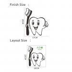 Multifilm Hammastepesu Lastetuba Lasteaed Vannituba Kodukaunistus Seinakleebis Isekleepuv toakaunistus 19x22cm