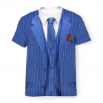 Western Suit 3D Printed T-shirts For Men High Quality Male Personality Suit Printed 3d Tee Tshirts Summer Oversize Tees Tops XS