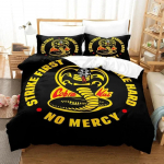 3D Prinditud Cobra Kai Karate Voodipesukomplekt Tekikott Voodikomplekt Tekikate Padjap&uuml;&uuml;r Tekk king Queen Suurus Poisid T&auml;iskasvanud Voodipesu EU Single 135x200cm