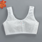 Lastele puuvillane sporditreening rinnahoidja aluspesu t&uuml;drukute treeningrinnahoidja Crop Top 8&ndash;16 aastat one size valge