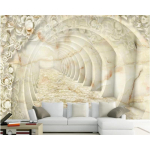 Euroopa 3D tapeedimuster Jadereljeef Marmorist seinamaaling Elutuba Magamistuba Tapeet Kodu kaunistus 200 cm(W) x 140 cm(H) beige