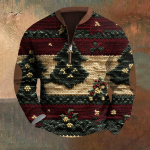 Meeste Retro Casual gradienttr&uuml;kiga kampsun S