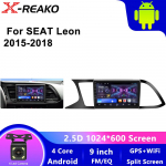 2DIN Android Auto Raadio SEAT Leon 2015-2018 jaoks Carplay Stereo M&auml;ngija Autoradio WIFI GPS Navigatsioon FM/RDS 4 core 1GB+32GB carplay