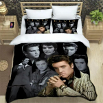 E-Elvis Presley Retro tr&uuml;kiga Voodipesukomplektid peen tarvikute komplekt tekikott voodikate komplekt voodipesukomplekt luksuslik s&uuml;nnip&auml;evakingitus EU Single 135x200cm