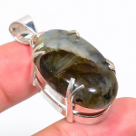 Labradorite Handmade 925 Sterling Silver Jewelry Pendant 1.58 o1c04