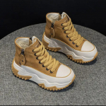 S&uuml;gis Naistele Uus platvorm Tossud naiste kingad Kevad Ehtsast nahast kingad naiste Jalatsid Hoia soojas Saapad Talvesaapad botas 40 kollane