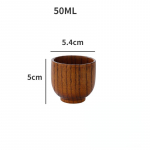 Jaapani stiilis puidust teetassid t&auml;ispuidust kaasav&otilde;etavad tassid K&auml;sitsi valmistatud puidust veetassid Big Belly veiniklaas