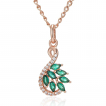 Vintage roheline tsirkoonist ripats naiste kuldne kaelakee mikroinlay valge tsirkoon luksuslik pidu pulma ehted Bling kaelakee tarvikud roheline