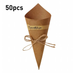 50 pcs/set Kraft Paper Candy Dried Rose Petal Wrapping Paper for Wedding Party Festival Christmas Decoration 15CM