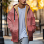 Men's thick zipper pocket jacket with pockets inserted into cotton jacket XXXXXL