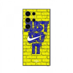 Coque - Maniacase - Samsung Galaxy S25 Ultra - Logo Just Do It - Couleur Bleu et Jaune - Souple