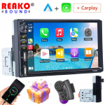 REAKOSOUND 1-DIN Autoraadio 7 Universaalne Carplay Multimeediapleier Android Auto Heli Autostereo MP5 Bluetooth USB TF FM Kaamera 1pcs