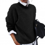 Naiste s&uuml;gistalvine kampsun, poolk&otilde;rge krae, pikkade varrukatega, paks kootud paks pehme &uuml;hev&auml;rviline sviiter kampsun. XXL